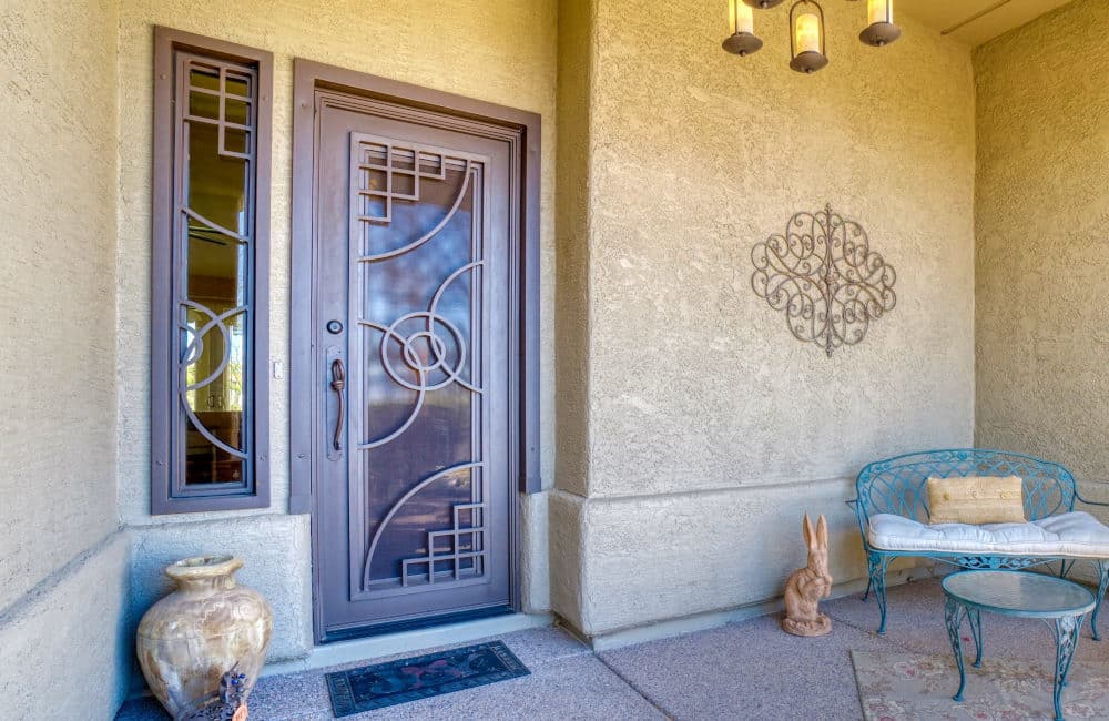 Custom security door on a house