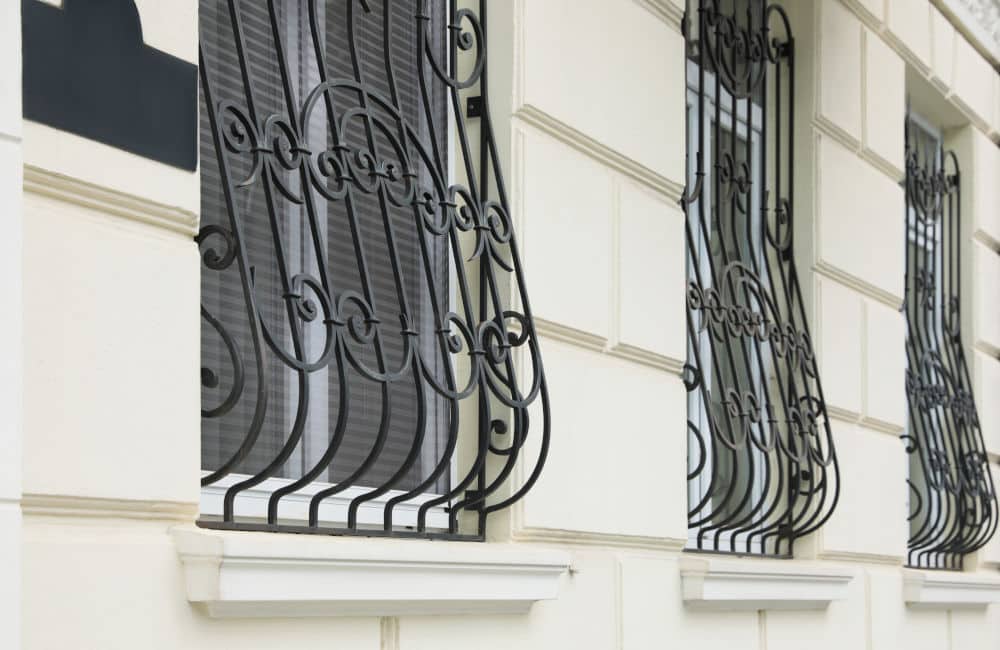 Wrought iron security bars for windows